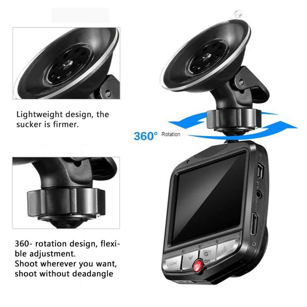 2.4-Inch 1080p Dash Cam with Night Vision