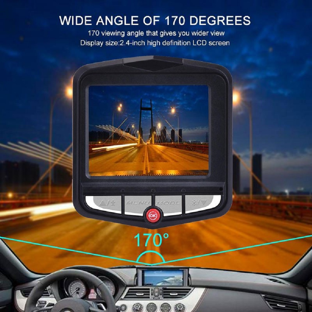 2.4-Inch 1080p Dash Cam with Night Vision