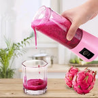 380ML Portable USB Blender with 6 Blades for Smoothies