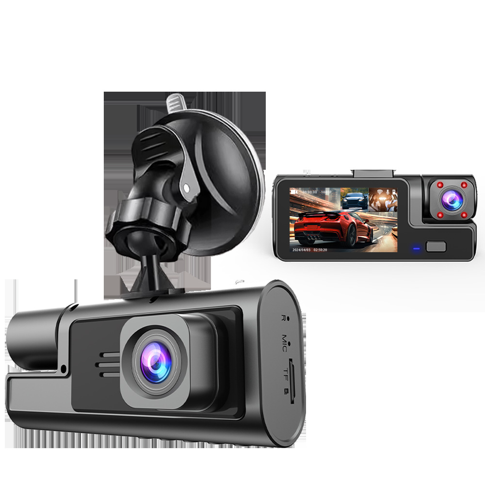 Wi-Fi Dash Cam with Front/Rear Recording Options