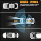 Dual Dash Cam with 1080P Night Vision
