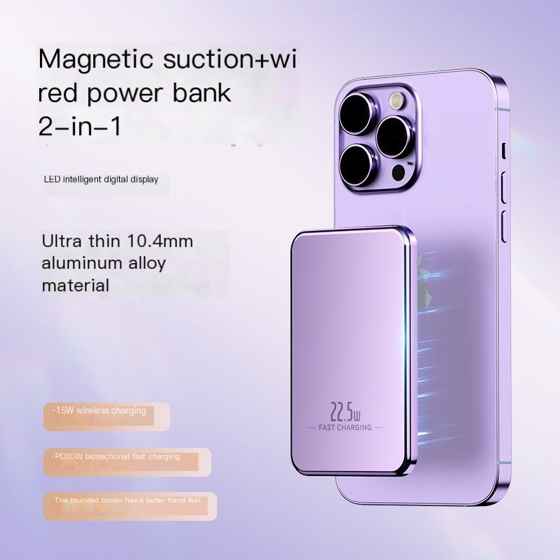 Magnetic Aluminum Wireless Power Bank
