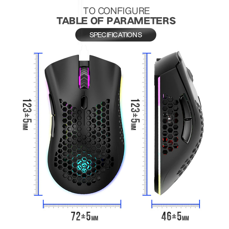 Rechargeable Wireless Gaming Mouse with RGB