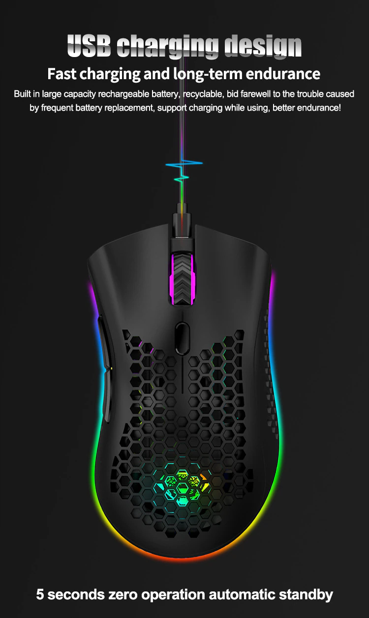 Rechargeable Wireless Gaming Mouse with RGB