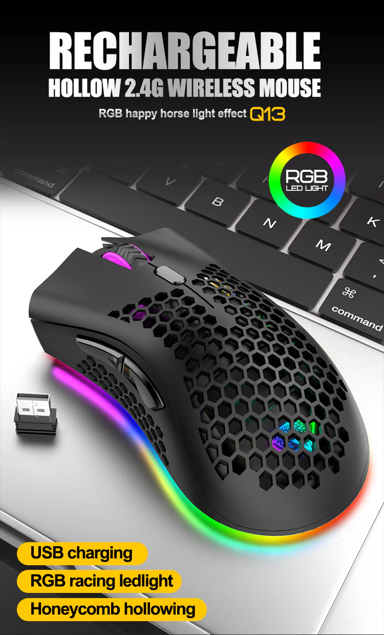 Rechargeable Wireless Gaming Mouse with RGB