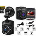 2.4-inch 1080p dash camera with mount, cables, and feature overview