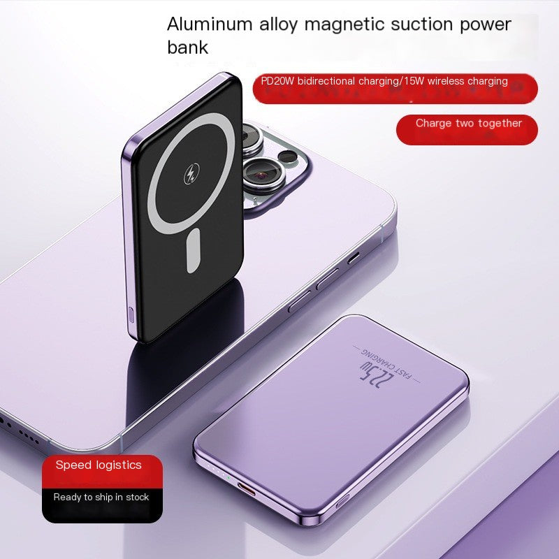 Magnetic Aluminum Wireless Power Bank