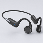 Open-Ear Bone Conduction Headphones on cool-gray studio background